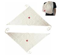 2 Unidades Vendaje Triangular con Cruz Roja - Heridas de Emergencia, Kit de Supervivencia, Soporte para Esguinces/Fracturas & Entrenamiento EMT