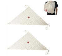 2 Unidades Vendaje Triangular con Cruz Roja - Heridas de Emergencia, Kit de Supervivencia, Soporte Para Esguinces/Fracturas & Entrenamiento EMT