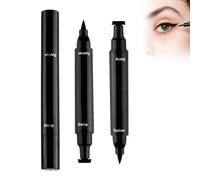2 Unidades Wing Eyeliner & Stamp, Waterproof Eyeliner, No Smear, Long Lasting and Easy to Remove, Líneas Definidas, Para un Maquillaje de Ojos Perfecto, Duradero y Eficaz, Apto para Todo Tipo de Ojos