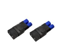 2 unidades XT90 M a EC5 F convertidor, conector RC LiPo | Plástico técnico ignífugo, asiento fijo, carcasa aislada, perfecta para drones de carreras FPV, coches modelo y aviadores