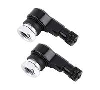 2 unids 11.3 mm vástago de la válvula del neumático de la Motocicleta del Coche vástago de la válvula de ángulo de 90 Grados vástago de la válvula sin cámara vástagos Tapas para (Negro)