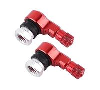 2 unids 11.3 mm vástago de la válvula del neumático de la Motocicleta del Coche vástago de la válvula de ángulo de 90 Grados vástago de la válvula sin cámara vástagos Tapas para (Rojo)