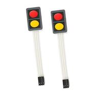 2 unids 2 llaves interruptor de membrana DIY teclado rojo/amarillo botones panel de control PET interruptor doble botón de membrana