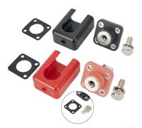 2 unids 200a terminal de cobre poste para almacenamiento de energía conector de batería con rojo y negro codificación de color para sistemas de inversor de energía solar Heavy Duty cable eléctrico
