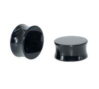 2 unids 3mm-50mm Big Size Blanco Negro Acrílico Saddle Saddle Expander Barella Piercing Ear Gauge Kit Joyería para el Cuerpo y Piercing Lovely And Practical