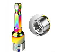2 unids 3pcs 8mm Adaptador de enchufe hexagonal no magnético manga bola de acero liberación rápida accesorio de herramienta de alto par (B)