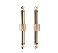 2 unids 6.35mm Guitarras efecto pedal conector adaptador metal recto tipo audio acoplador para guitarra efecto pedal tablero Accesorios