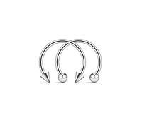 2 unids Acero Médico Sexy Nariz Tabique Círculo Labio Anillos Barra Circular Herradura Oreja Tragus Pendientes para Unisex Joyería Regalos Convenient Diseño