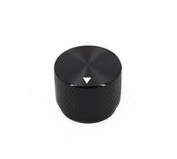 2 unids aleación de aluminio potenciómetro control de volumen perilla rotativa agujero de eje moleteado para 6mm diámetro eje guitarra volumen audio perilla