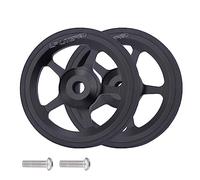 2 unids bicicleta plegable 60mm rueda fácil para brompton easywheel aleación de aluminio (negro)