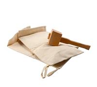 2 unids bolsa de hielo Lewis bolsa de lona bolsa de hielo reutilizable bolsa de lona con martillo de madera mazo para verano barman kit y herramientas de barra accesorio de cocina