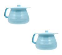 2 UNIDS Cámara Pott Potty Urinals Bastador con Tapa Orina Olla Dormitorio Urinal Pee Pool Bucket Poderos Portátiles Aseo Portátil para Adultos Ancianos Embarazadas Inicio Camping