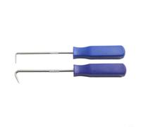 2 unids coche Pick And Hook Tool Set para junta tórica sello aceite extractor extractor con ejes de acero endurecido y mango de plástico azul plata 135mm longitud
