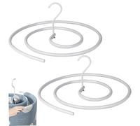 2 UNIDS Colgador de Sábanas en Espiral Perchas Redondas para Mantas de Almacenamiento Que Ahorran Espacio Hierro Desmontable Espesar Manta Tendedero para Sábanas Colcha Toalla de Baño, Uso en Cocina