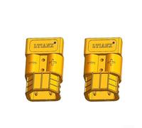 2 unids conector de batería de conexión rápida 50a 1000 V CC terminal de cobre chapado en plata para ATV coche cabrestante motor gris y naranja (naranja)