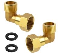 2 unids conexión fontanería, accesorios acodados de latón 90°, conexión de fontanería G3/4 pulgadas rosca macho hembra, sellado red codo Latón, tapón de agua grifo Latón