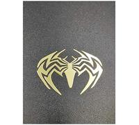 2 unids creativa forma de araña metal vinilo etiqueta engomada del teléfono móvil pegatinas para el ordenador portátil iPhone (oro)