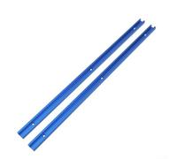 2 unids doble T-Track T-Slot Miter Gauge Bar aleación de aluminio 500mm para mesa de enrutador carpintería Jig Fixture sistema acabado azul