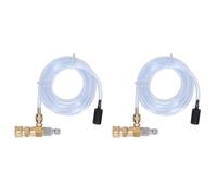 2 Unids Inyector Químico para Lavadora a Presión 5000PSI, Latón Inoxidable Ajustable con Tubo 9.8ft, Ideal para Detergentes, Uso Profesional y Doméstico