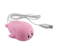 2 Unids Lindo Ratón para Computadora Portátil, Lindo Ratón con Cable Animal Ratón Lindo Animal Bebé Delfín Forma USB con Cable Ratón para Viajes Oficina Hogar