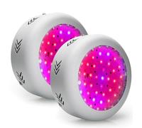 2 unids/Lote 150W LED Cultive Light UFO 50x3W Leds Caja de Cultivo de Espectro Completo para Plantas de Invernadero de Invernadero de Interior Verduras de Flores