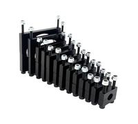 2 unids/lote 8mm 10mm 12mm 14mm 18mm 20mm 25mm 30mm 35mm 40mm abrazadera de tubo fibra carbono negro/abrazadera aluminio CNC(25mm)