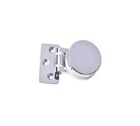2 unids/lote 90 180 grados caja de ducha de Zinc pantalla sin marco bisagra de vidrio embutir cubierta decorativa muebles cromados redondos(Unilateral)