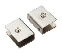 2 Unids/lote B802 For Tablero De Vidrio 6 A 15mm Forma Rectangular Abrazaderas Acero Inoxidable Estantes Soporte Clips Clip de Aleación Ajustable(Clamp 8-12mm)