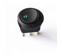 2 unids/lote interruptor basculante redondo de luz verde 3 pies interruptor de encendido/apagado de coche apertura 20mm