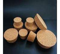 2 unids/lote laboratorio tamaño grande diámetro superior 51mm a 105mm tapa de corcho de madera tapón de botella termo aceite esencial pudín tapa de botella de vidrio(59x49x35mm)