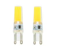 2 unids/lote LED G4 G9 E14 3W 6W Bombilla AC/DC 12V 220V Lámpara LED COB Foco Araña Reemplazar lámparas halógenas Blanco frío/cálido-G9-6W-220V_Blanco cálido