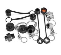 2 unids/Lote M12 * 1 Conector de Sensor Macho Hembra Cubierta roscada de plástico Impermeable Tapa Antipolvo de Metal(Camel)