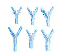 2 unids/lote reductor Y tipo manguera Tee tubo de silicona de plástico conectores de tubería de agua piezas de acuario conjuntas(4-8-4 mm)