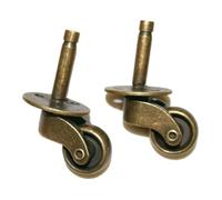 2 unids/lote rueda D: 25 MM aleación de bronce antiguo Universal ruedas de varilla de tornillo muebles de estilo europeo polea de rueda de sofá