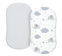 2 unids/lote sábanas transpirables para moisés de bebé, sábana bajera extraíble, funda cambiadora para cuna de recién nacido, sábana de moisés de bebé, tela suave y transpirable, tamaño estándar de