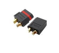 2 unids/lote XT60E-M XT60EW-M XT60W-F conector negro chapado en oro macho hembra conector for RC avión FPV Drone(XT60WM XT60WF 1Pair)