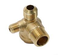 2 unids manguera flexible del compresor de aire del acero inoxidable y válvula de retención de latón fijado para bombas de aire de aceite que conectan el tubo 280mm longitud