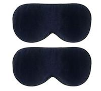 2 unids máscara de dormir cómoda ultra suave pura seda con dos correas ajustables perfecto para dormir relajarse y viajar a bordo tren o avión