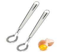 2 unids mini batidor de cocina acero inoxidable, pequeño batidor de cocina, mini batidor espiral, utensilios de cocina inox, mezclador de salsa de mano, para mezclar/batir utensilios de cocina