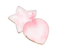 2 Unids Nail Color Palette Resina Nail Art Paleta Nail Art Pintura Color Mixto Paleta Estrella Forma de Corazón Nail Gel Color Maquillaje Pantalla Joyería Pantalla Pantalla