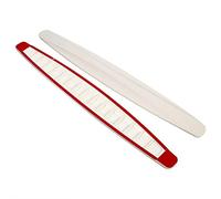 2 unids/par coche parachoques protector tira adhesiva,universal auto delantero y trasero parachoques protección anti-frotamiento borde tira pegatina suave caucho PVC protector decorativo(blanco)