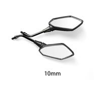 2 Unids/par Universal 8mm 10mm Espejo De Motocicleta Scooter E-Bike Espejos Retrovisores Electromóvil Convexo Lateral Trasero(10mm)
