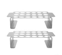 2 unids para al aire libre de acero inoxidable Chili BBQ Grill Rack antiadherente con diseño de 18 agujeros para distribución uniforme del calor en pimientos