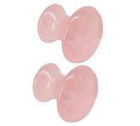 2 unids piedra de jade natural forma de hongo Guasha Junta creativa de polvo natural de cristal raspado de la cara varillas de masaje para spa relajante masaje rosa