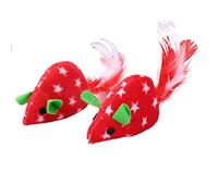 2 unids ratón animales gato juguetes gato gato interactivo juguete gatito juguete Navidad portátil y útilprocesamiento ingenioso