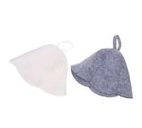 2 unids/set 24X22 CM protección de la cabeza fieltro baño gorro ducha anticalor sombrero Sauna absorbente para Mujer Hombre