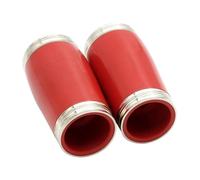 2 unids/set clarinete enlace Color barril ABS sección de clarinete tubo niquelado borde plateado Metal música piezas y accesorios de viento de madera (Color : Red)