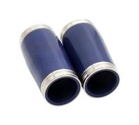 2 Unids/set Color ABS Sección De Clarinete Tubo Niquelado Borde Plateado Metal Enlace Barril Accesorios Para Instrumentos Musicales (Color : Dark Blue)