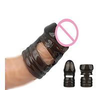 2 unids/set entrenador principiante diseño de silicona negro ropa de cama romántica manga masajeador bien diseñado expande tu imaginación