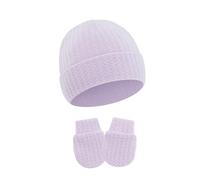 2 Unids/set Gorro Fetal Para Bebé Gorro Para Recién Nacidos Con Guantes Resistentes a Arañazos Gorros Infantiles Transpirables Protecciones Para Los Oídos Manoplas Para Rascar